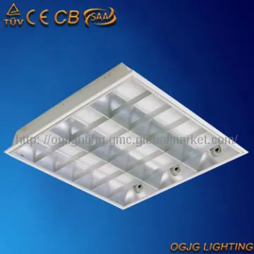 CE Recessed Grille Light Fitting For T5