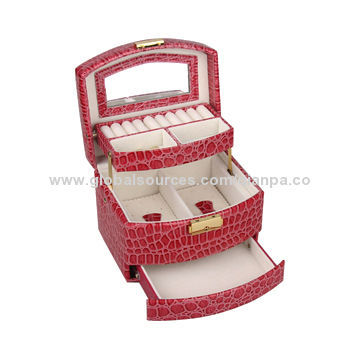 Authentic Satin Hot Pink Jewelry Box, Various Colors are Available, OEM and ODM are Welcome