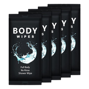 Customized individually packaged disposable shower towels