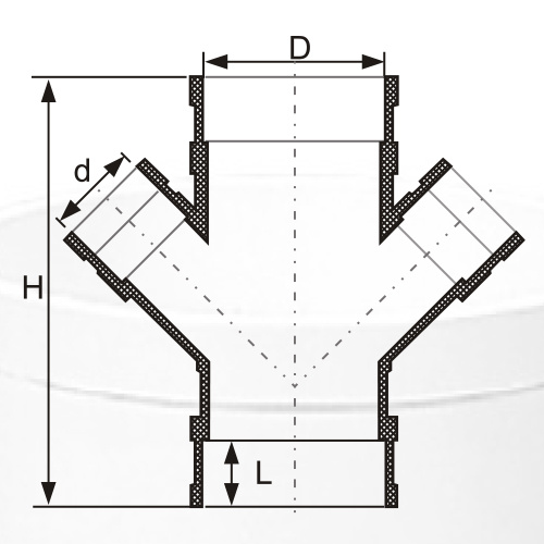 Upvc da drenagem BS5255 / 4514 que reduz a cor do cinza da cruz Y