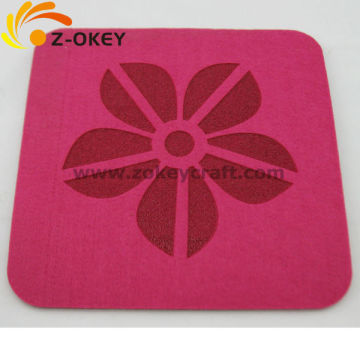 Designed square shape felt coasters