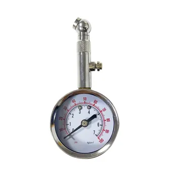 Professional Heavy Duty Tire Pressure Gauge featuring Rapid Deflate Function with Brass Chuck, 100psi Capacity