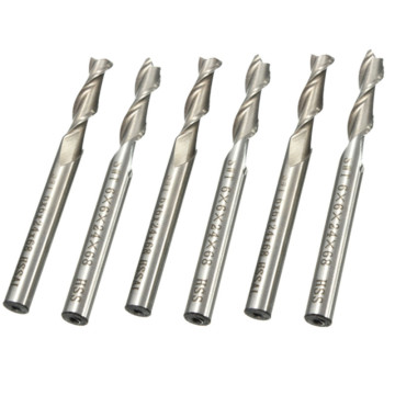Best Price 5Pcs 6mm Two 2 Flute HSS&Aluminium Extended Length End Mill Cutter CNC Bit Drill Bit Milling Machinery Cutting Tools