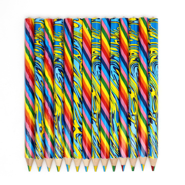 Multi Color Wooden Colored Pencils - Ready Goods Wholesale for Kids and Artists
