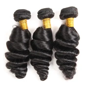 100% raw human hair loose wave brazilian hair bundle