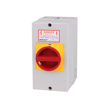 Salzer SAA63 63A OFF-ON Isolator Switch IP65 Plastic Rotary Switch - 3Pole/4Pole with Multi Padlock (CE Certified)