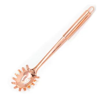 Golden Stainless Steel Long Ladle Spaghetti Server Utensil for Kitchen