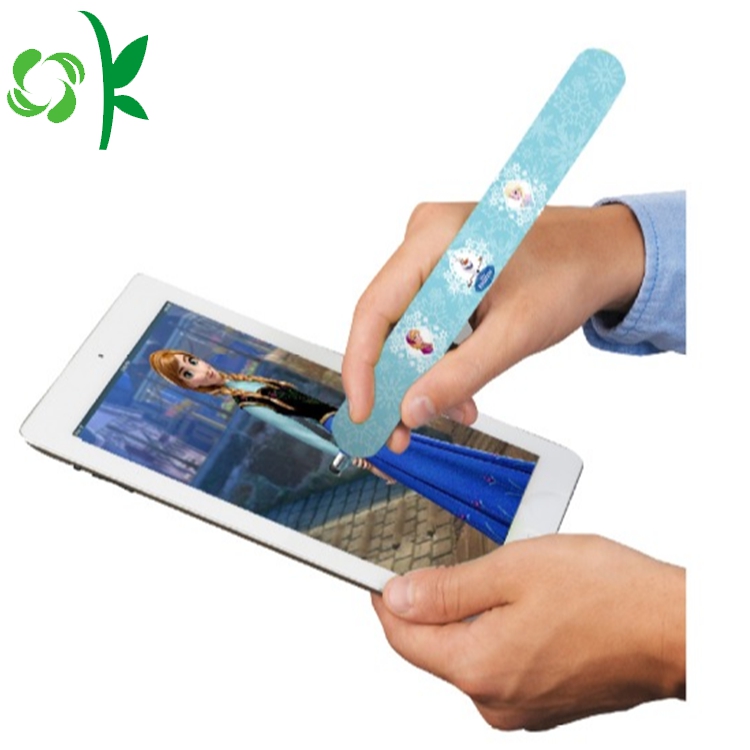 ودية سيليكون شعار مطبوعة سوار صفعة مع Touchpen