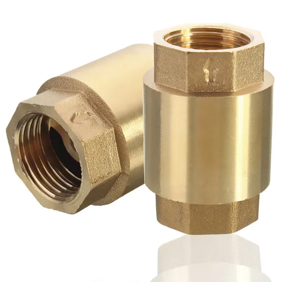 brass in line non return brass vertical spring check valve