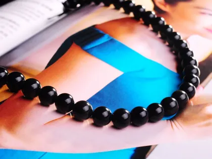 8MM Natural Black Obsidian Round Gemstone Beads 16"