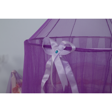 Purple Princess Mosquito Net Bed Canopy With Ribbon