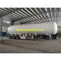 54 CBM Tri-axle LPG gesi tanker nusu trailers