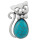 Women's Fashion Cat Zircon Synthetic-Turquoise Ring