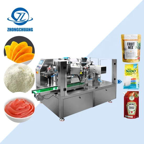 Automatic Packing Machine for Premade Pouches and Powder Sachets