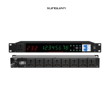 PS-08LED81セルフロック9チャンネルキャビネットソケットパワーシーケンサー