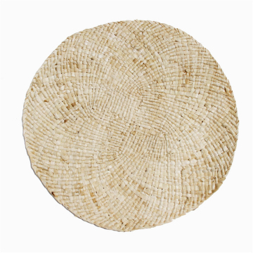 Ensemble de narmemats tressés rond à maïs naturel de 6 - tablemats de tissage de rotin pour table à manger 11,8 pouces