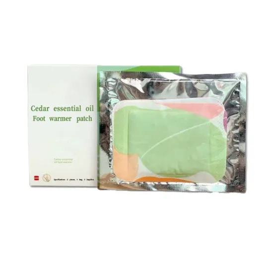 Cedar oil foot warmer patch