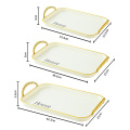 Fruits Dessert Decorative Plastic Tray With Handle