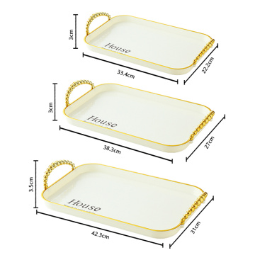 Fruits Dessert Decorative Plastic Tray With Handle