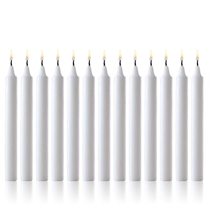 White Candles Taper