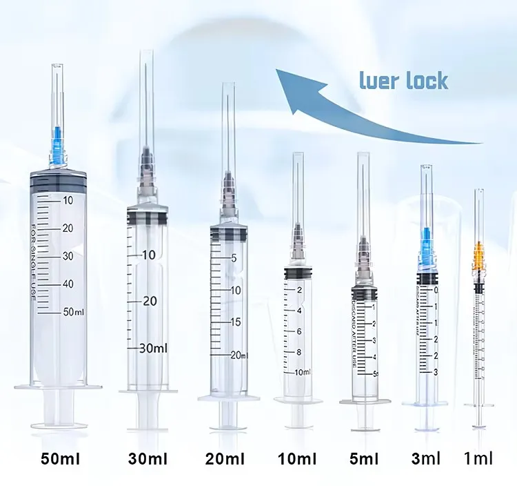 Fabrika Fiyat Toptan Tıbbi Sarf Malzemeleri Tıbbi Steril Şırınga 1ml 3ml 5ml Tek Kullanımlık