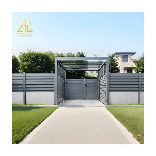 Zhonglian 6063 Aluminum Fencing Systems for Outdoor Privacy - Customized Black Anodized