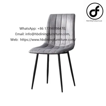 Dining Furniture Classic Home Metal Legs Velvet Strip Chairs Living Room Dining Room Furniture Dining Chair