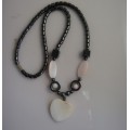 Hematite pearl Shell Necklace