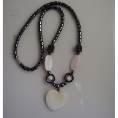 Hematite pearl Shell Necklace