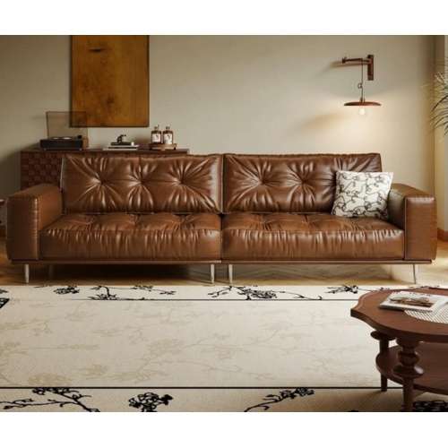 3-местный диван с винтажным стилем с деревянными ногами