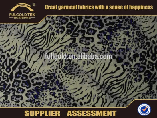 Alibaba Tiger Stripes DTY 95%Polyester 5%Spandex Fashion Printing Fabric Made In China For Garment