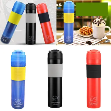 Portable French Press Coffee Bottle Manual Coffee Maker Stainless 3 Color Coffee Maker