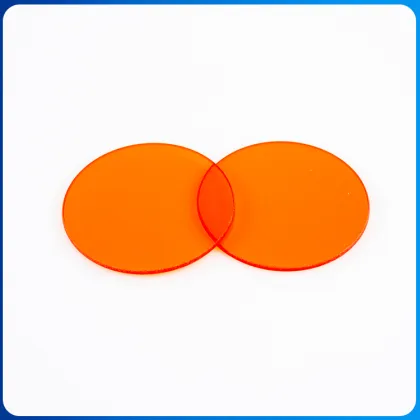 Custom Optical Orange Filter Glass Window CB1 CB2