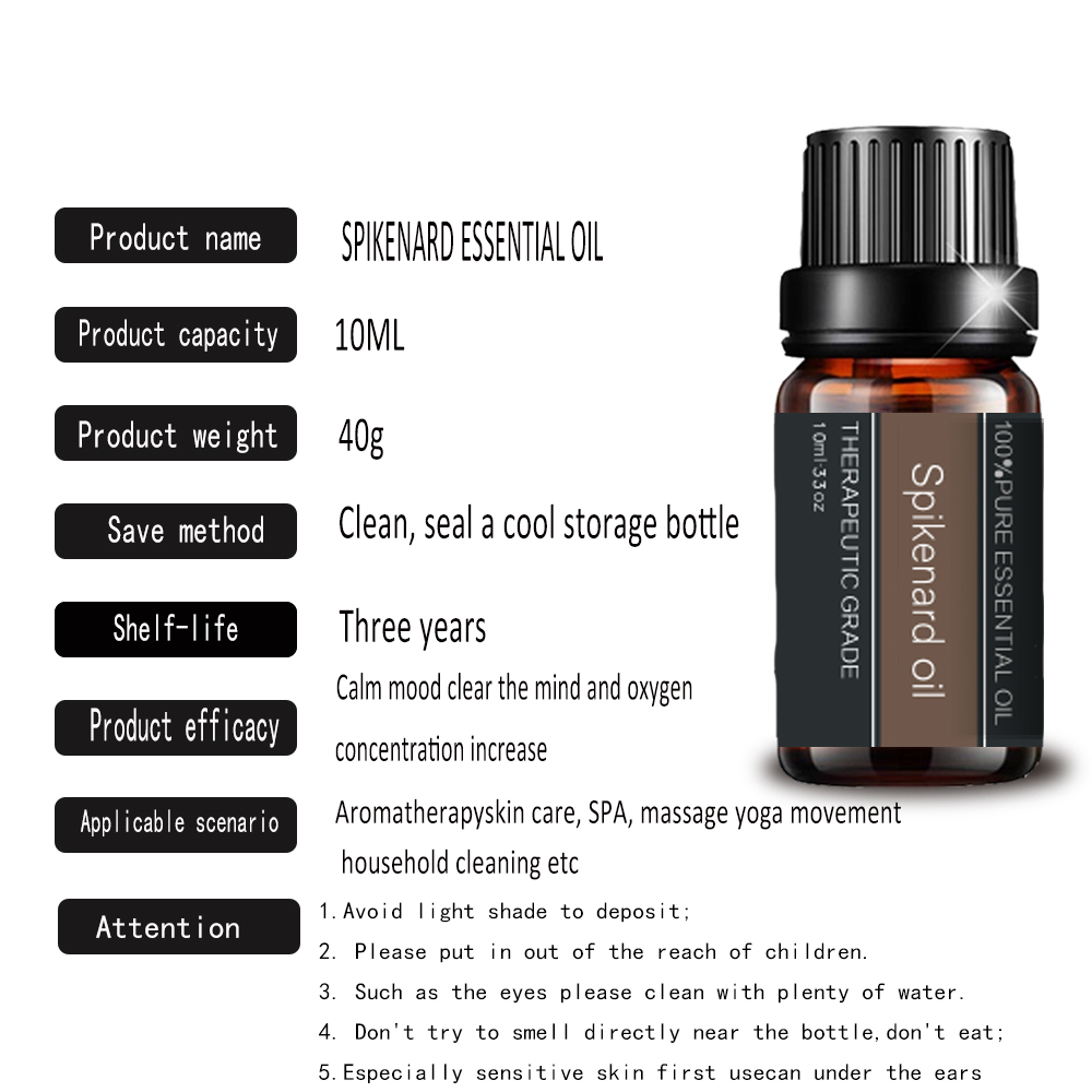 Pure Organic Spikenard Oil Essential Mejora la inmunidad del cuerpo