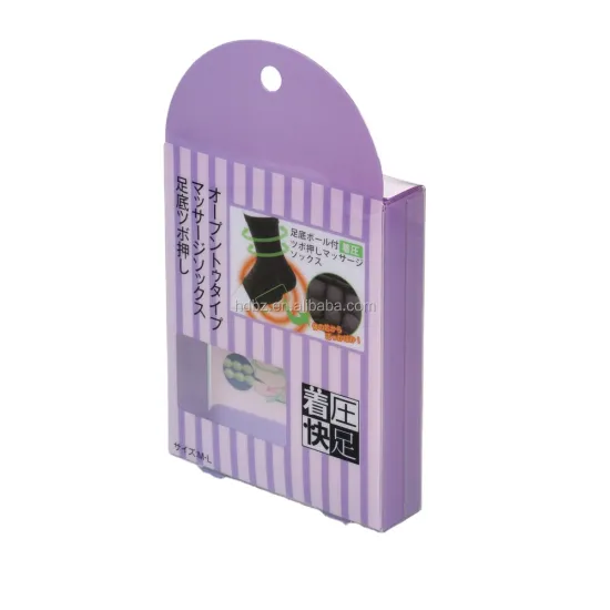 Custom CMYK Printed Acetate Sock Packaging Boxes