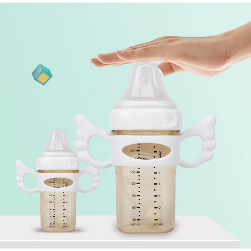 Garrafa de pescoço largo personalizado para manchas de garrafas de bebê segura