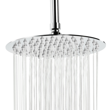 8 Inch Round Stainless Steel Easy Clean Rubber Nozzle Thin Overhead Shower