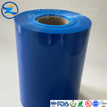 Rolo de plástico de filme de PVC translúcido em PVC azul