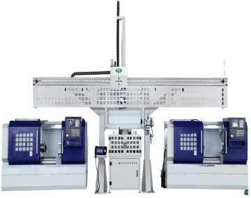Gantry Loader With Two CNC Machines