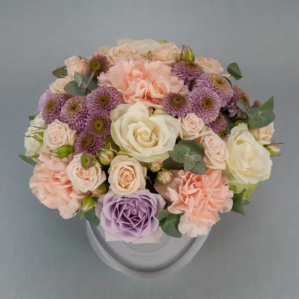 Custom Gray Flower Empty Gift Box