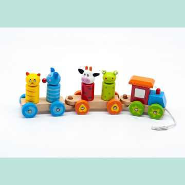 Quebra-cabeça de brinquedos de carro de madeira, brinquedos de push da criança de madeira