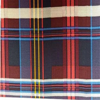 Plaid Shirt With Rayon Plain Fabric