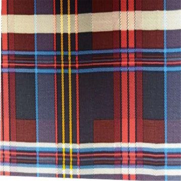 Plaid Shirt With Rayon Plain Fabric