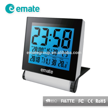 Square CE portable and folding travel alarm clock