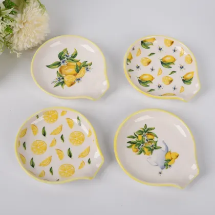 Ceramic Spoon Rests for Buffet: Porcelain Sauce Dish & Cooking Spoon Holders