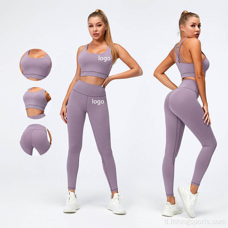 Gym sports magsuot ng mataas na kalidad na kababaihan yoga leggings