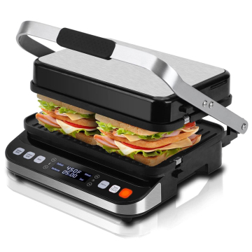 Detachable Digital Press Button 4 Slices Contact Grill 180 Degree Open Panini Grill