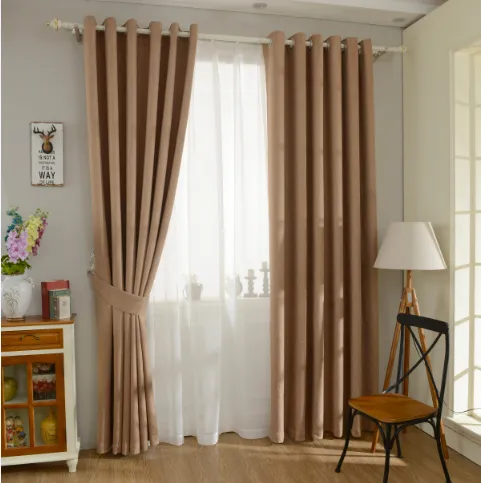XXC Luxury Living Room Curtains: High-Quality Linen and Polyester Blend for Soft, Heavy Décor