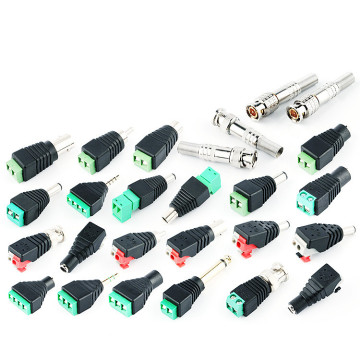 Lasvrije DC -connector mannelijke vrouwelijke vermogensadapter met 2,1 mm monitoring BNC Terminal