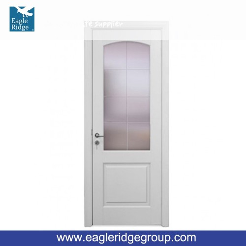 Wooden Doors Design Modern White Glass Door made in China